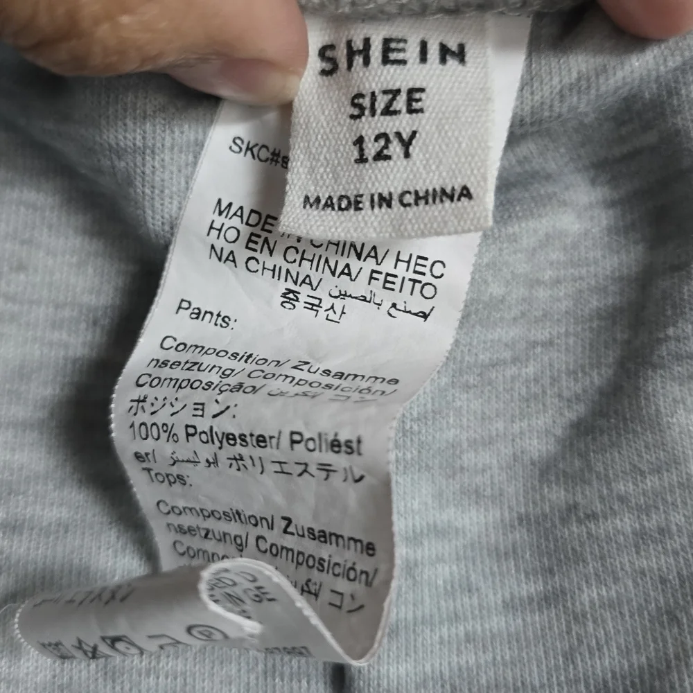 SHEIN Gray SweatPants With Stars Size Girls 12Y